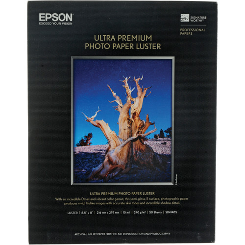 Epson S041405 Ultra Premium Photo Paper Luster (8.5 x 11", 50 Sheets) - Epson
