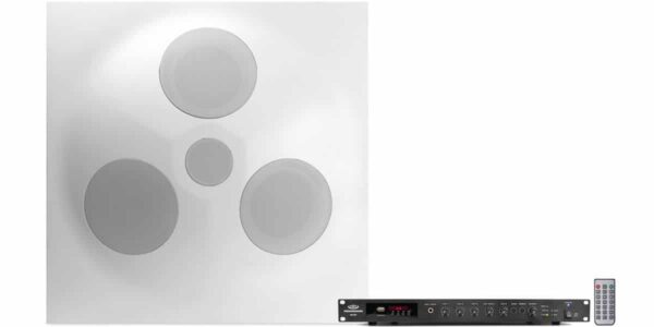 Pure Resonance Audio EDSS-SD5RMA120BT Premium Classroom Speaker System Featuring a Ceiling Tile Speaker & Bluetooth Mixer Amplifier - Pure Resonance Audio
