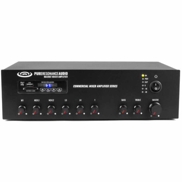 Pure Resonance Audio PRA-MA30BT 30W Commercial Mixer Amplifier with Bluetooth - Pure Resonance Audio