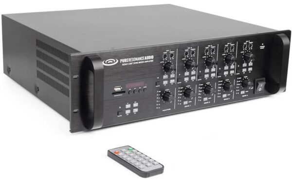 Pure Resonance Audio PRA-RZMA120BT 4 Zone 120W Rack Mount Mixer Amplifier with Bluetooth - Pure Resonance Audio