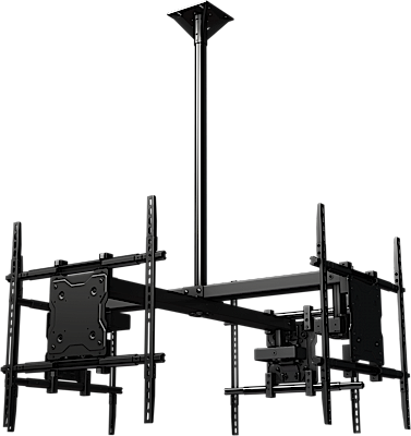 Crimson AV CQUAD65 Ceiling mounted Quad display system for 37" to 55" monitors, includes a Universal mounting interface - Crimson AV