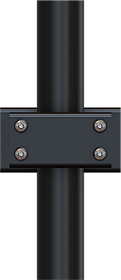 Crimson AV DSAP Clamp-style adapter for vertically-oriented, pipe-mounted dual DSA Series monitor arms - Crimson AV