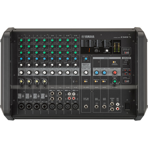 Yamaha EMX5 12 Input Powered Mixer with Dual 630 Watt Amp - Yamaha Commercial Audio Systems, Inc.