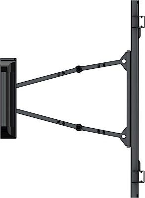 Crimson AV A50HL Hospitality articulating wall mount with integrated security -