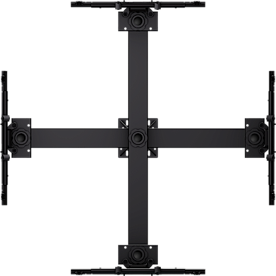 Crimson AV CQUAD65 Ceiling mounted Quad display system for 37" to 55" monitors, includes a Universal mounting interface - Crimson AV