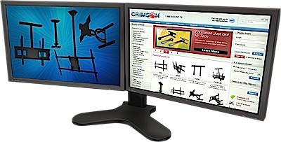 Crimson AV DSH2 Dual monitor desktop stand (Horizontal) - Crimson AV
