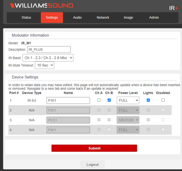 Williams AV IR M1 D IR+ Control Center with Dante IR PRODUCTS IR M1 D - Williams AV