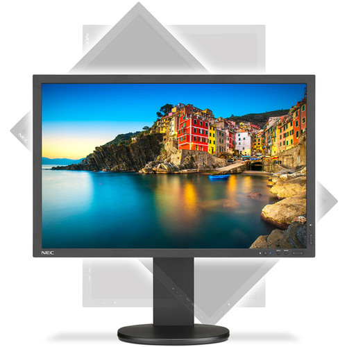 NEC P243W-BK Professional sRGB Gamut 24" 16:10 IPS Monitor with SpectraView II Color Calibration Solution - NEC