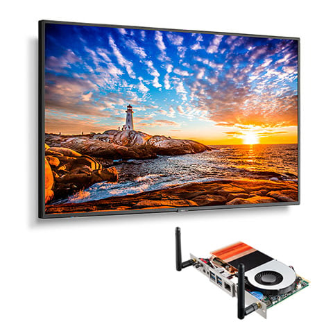 NEC P555-PC5 55" Wide Color Gamut Ultra High Definition Professional Display with Built-In Intel PC - NEC