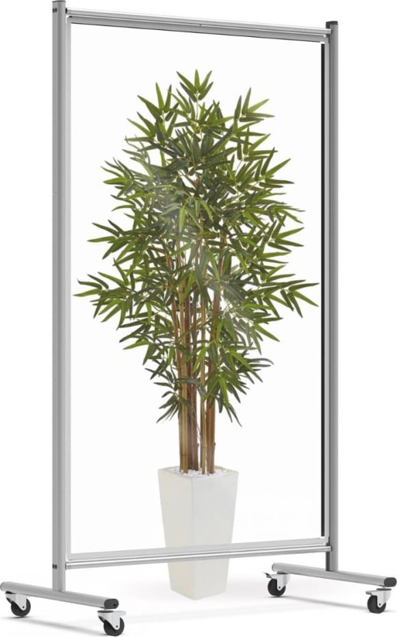 Luxor MD4072A - Mobile Clear Acrylic Room Divider / Sneeze Guard - Luxor