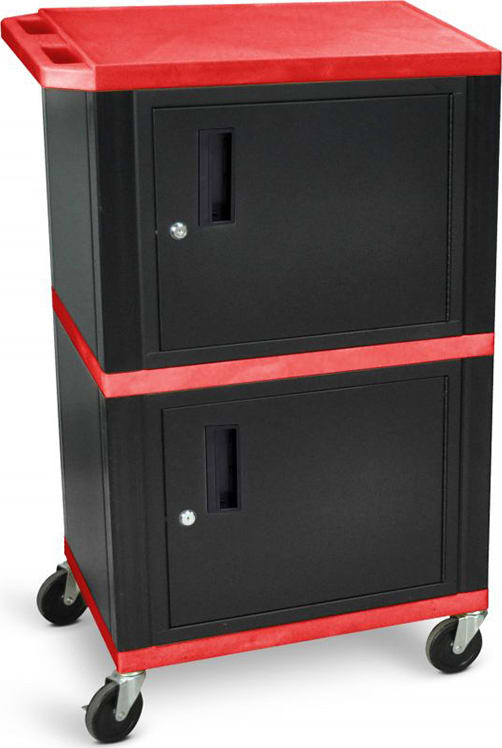 Luxor WT50R 42"H Tuffy AV Cart - Double Cabinet - Luxor