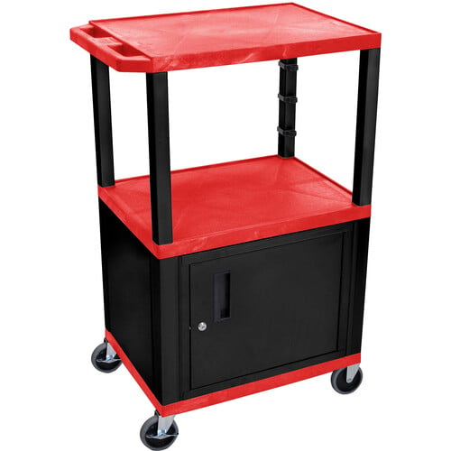 Luxor Red 42" Black Cabinet Tuffy with 4" Casters - Luxor