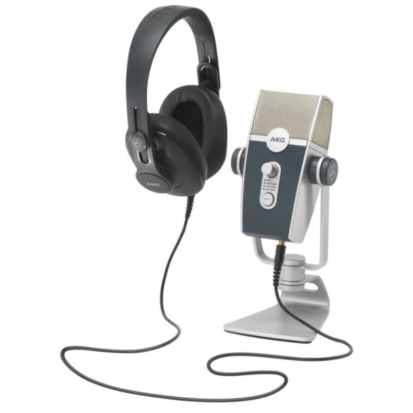 AKG Acoustics Podcaster Essentials Audio Production Toolkit: Lyra USB Microphone and K371 Headphones (Pairs) - AKG