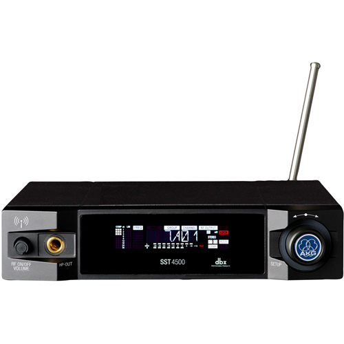 AKG Acoustics SST4500 IEM 100mW Wireless Stereo Transmitter Set, 500.1-530.5MHz Carrier Frequency, Includes 19" Rack Mount Kit, 12V Power Supply, 1/4 Wave Antenna - AKG