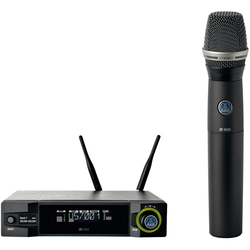 AKG Acoustics WMS4500 D7 Set Reference Wireless Microphone System, Includes SR4500 Receiver, HT4500 Transmitter, D7 WL1 Microphone, Power Supply, Band7 500-530MHz - AKG