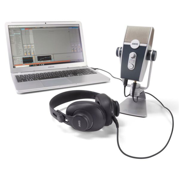 AKG Acoustics Podcaster Essentials Audio Production Toolkit: Lyra USB Microphone and K371 Headphones (Pairs) - AKG
