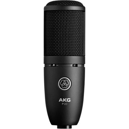 AKG Acoustics Project Studio P120 Medium Diaphragm Cardioid Condenser Microphone, 20Hz-20kHz Frequency Response, Black - AKG
