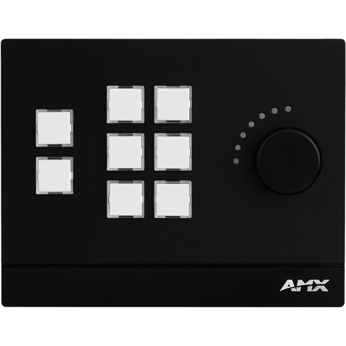 AMX FG2102-08-BL Massio 8-Button Ethernet ControlPad, Portrait, Black (US, UK or EU) - AMX