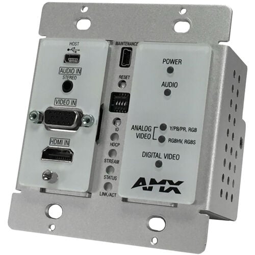AMX FGN1115-WP-BL SVSI Decor Style Wallplate Minimal Compression Video over IP Encoder - AMX