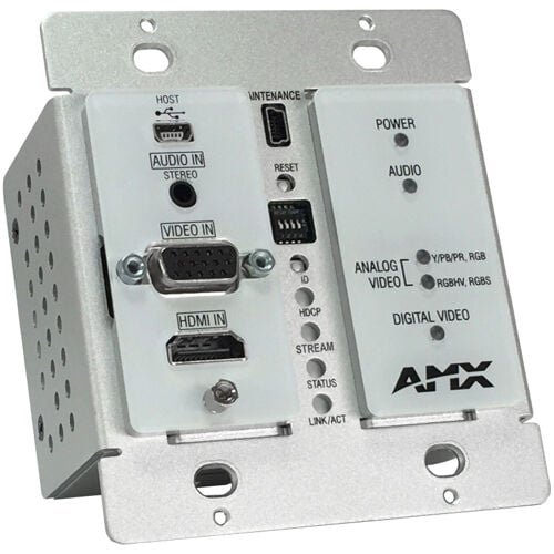 AMX FGN1115-WP-WH SVSI Decor Style Wallplate Minimal Compression Video over IP Encoder - AMX