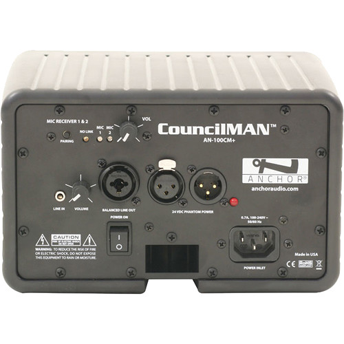 Anchor Audio AN-100CMU2+ AN-100CM+ With Built-In Dual Wireless Mic Receiver - Anchor Audio, Inc.