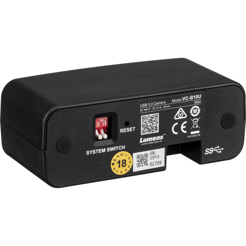 Lumens VC-B10U ePTZ Camera, USB 3.0 (Black) -