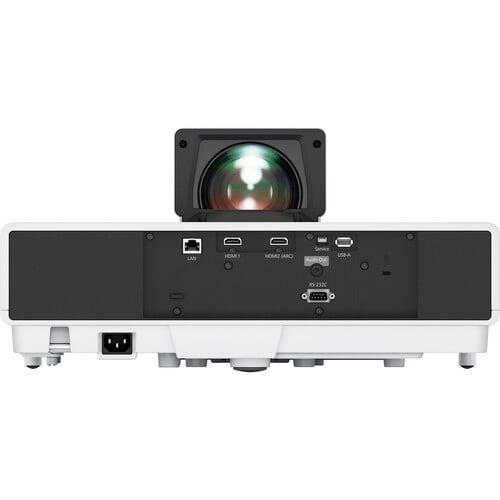 Epson 100" EpiqVision Ultra LS500 4000-Lumen Pixel-Shift 4K UHD 3LCD Laser Projector TV System with 100" Screen (White Projector) - Epson