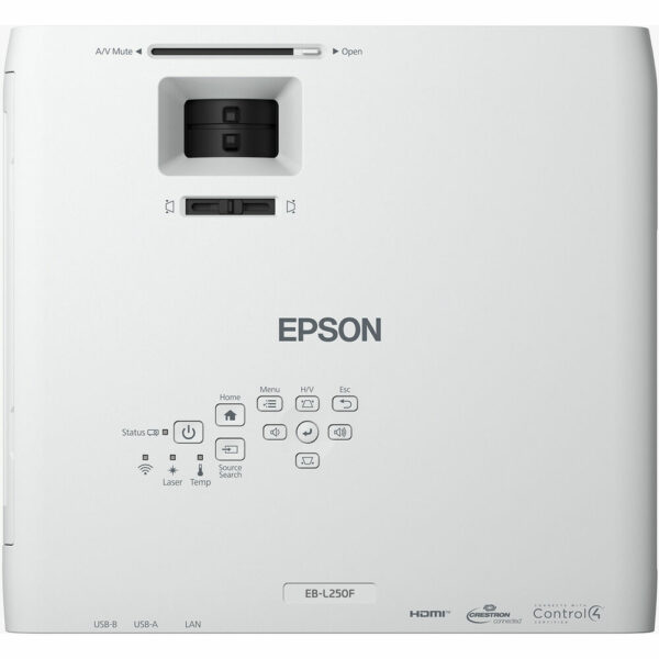 Epson PowerLite L250F 4500 Lumens Pixel-Shift Full HD Laser Network 3LCD Digital Signage Projector (White) - Epson