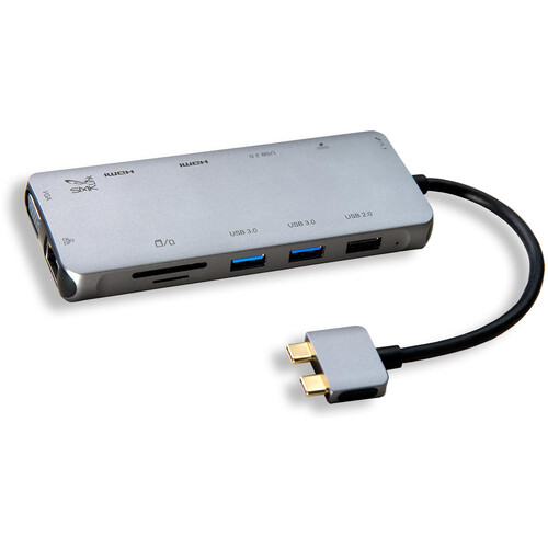 SMK-Link VP6960 USB-C Dual 4K Multi-Stream 12-in-1 Mini-Docking Station - SMK-Link Electronics