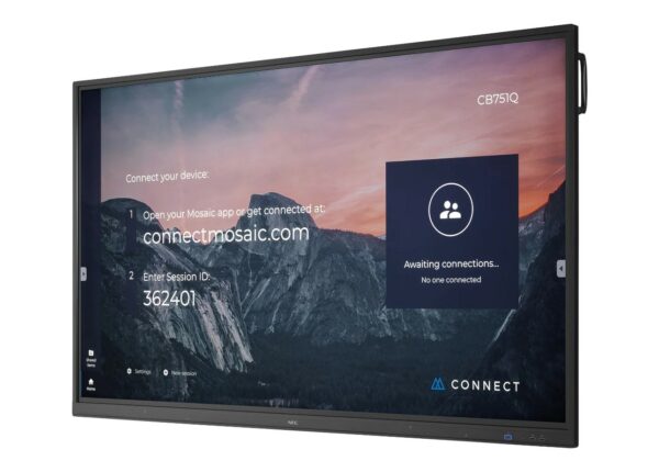 NEC CB651Q-C1 65" 4K UHD LED-LCD Touchscreen Collaborative Display with AOpen Chromebox - NEC