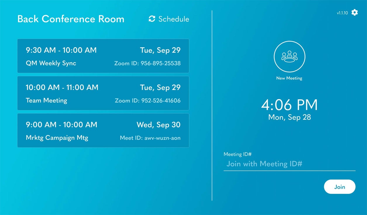 Owl Labs PTW100-1000 Meeting HQ In-Room Control Screen, 7" Intel i5 Windows 10 OS - Owl Labs