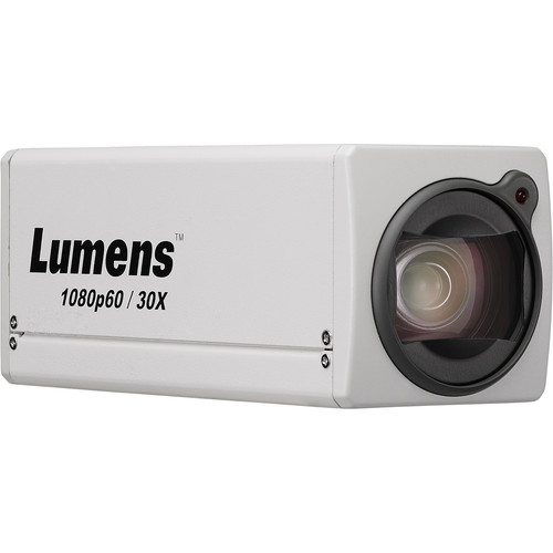 Lumens 1080P Box Cam 30X Opticial Zoom (White) - Lumens
