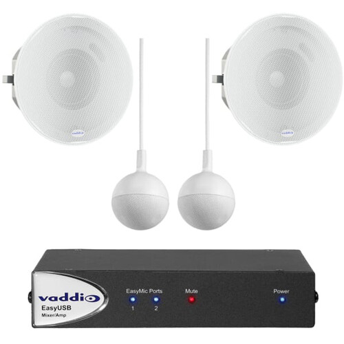Vaddio USB Audio Bundle Audio-Conferencing System (White) - Vaddio