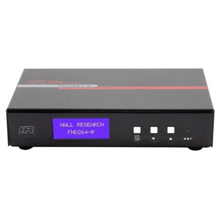 Hall Research FHD264-R AV and Control over IP Receiver with Extracted Audio, RS232 over IP & IR - Hall Technologies