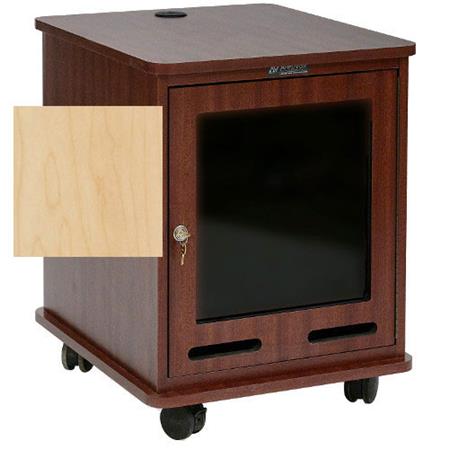 AmpliVox RC1201 12U Rack Cabinet, Veneer, Natural Maple - AmpliVox Sound Systems