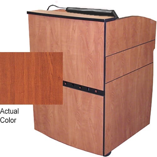 AmpliVox Sound Systems Intellect Lectern (Cherry) - AmpliVox Sound Systems