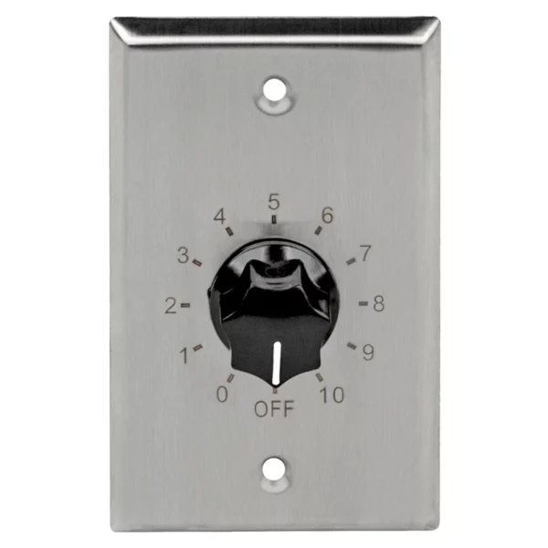 Pure Resonance Audio PRA-VC100S 100W Plate Mounted 70V Commercial Volume Control - Stainless Steel -