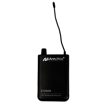 AmpliVox S1690R Wireless Receiver (replacement part for 1601 system) Frequency: 584 MHz -608 MHz - AmpliVox Sound Systems