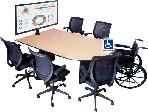 AmpliVox CT4880 Collaboration Huddle Table with Optional Webcam - AmpliVox Sound Systems