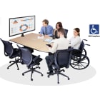 AmpliVox CT4880 Collaboration Huddle Table with Optional Webcam - AmpliVox Sound Systems