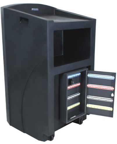 AmpliVox VS1064 Hard Shell Valet Podium with Key Storage - AmpliVox Sound Systems