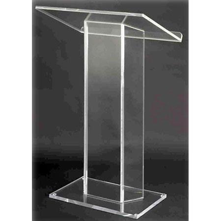 AmpliVox SN3055 Large Top Clear Acrylic Lectern Pulpit - AmpliVox Sound Systems