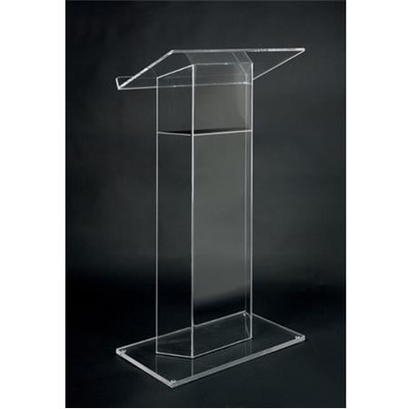 AmpliVox SN3075 Large Top Traditional Acrylic Lectern Pulpit (Clear) - AmpliVox Sound Systems