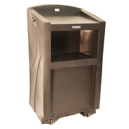 AmpliVox Pinnacle Multimedia Hard Shell Plastic Podium with No Sound System, Maple - AmpliVox Sound Systems