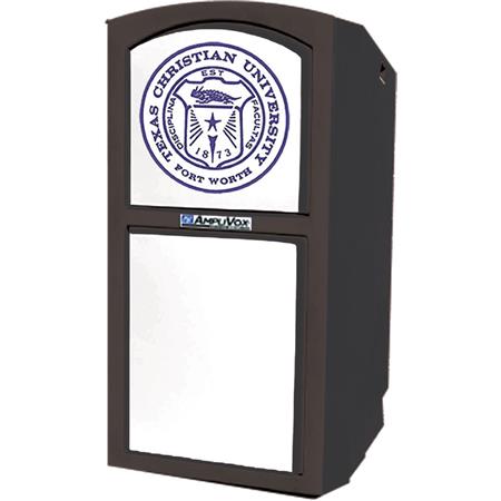 AmpliVox SN3253 Collegiate Multimedia Lectern without Sound System, Black with Custom Insert - AmpliVox Sound Systems
