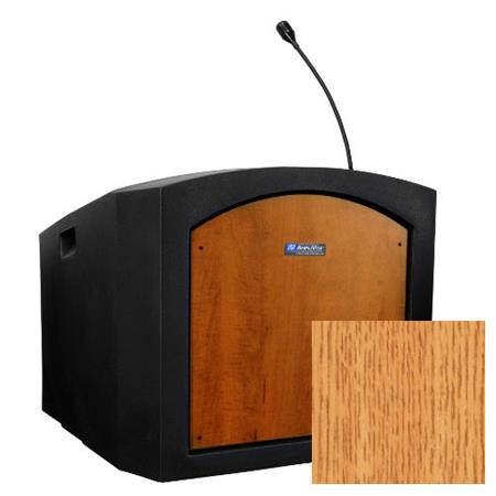 AmpliVox ST3240 Pinnacle Table Top Lectern Non-Amplified, Medium Oak - AmpliVox Sound Systems