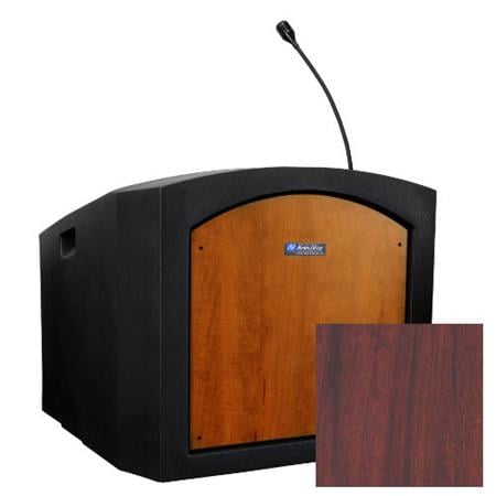 AmpliVox Sound Systems Pinnacle Tabletop Lectern with Mic (Mahogany) - AmpliVox Sound Systems