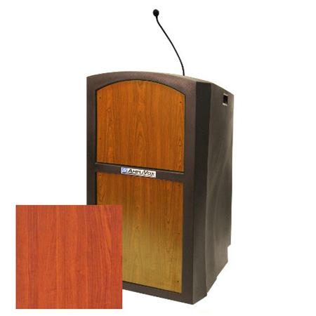 AmpliVox Sound Systems Pinnacle Multimedia Lectern with Mic (Select Cherry) - AmpliVox Sound Systems