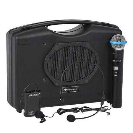 AmpliVox SW224A Dual Wireless Audio Portable Buddy with Wireless Microphones - AmpliVox Sound Systems