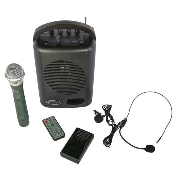 AmpliVox Dual Audio Pal with Wireless Handheld Microphone, Lapel Microphone, Headset Microphone -
